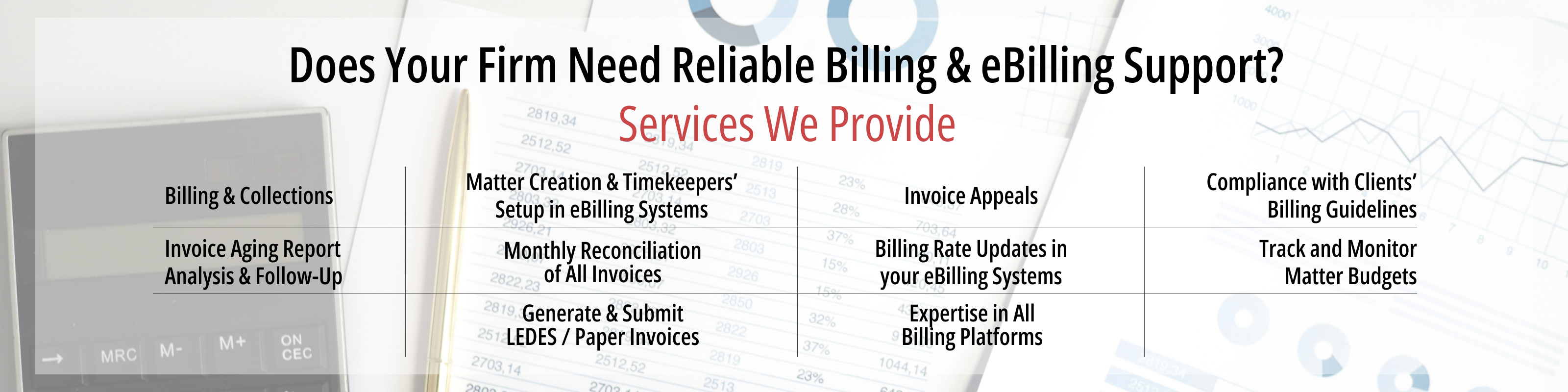Does Your Firm Need Reliable Billing and eBilling Support?